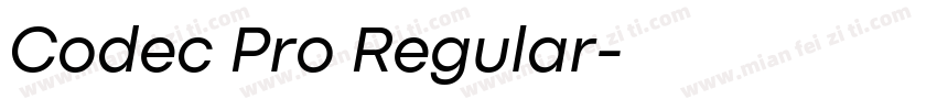 Codec Pro Regular字体转换